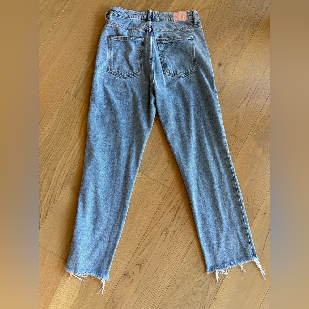 Zara Light Blue Straight Leg Jeans - Picture 6 of 7